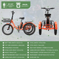 ABORON 3.0 Fat Tire Electric Trike for Senior Foldable E Bike, 500W Motorized Tricycle Adult 20" Folding 3 Wheel Electric Commute Bike Trike W/48V